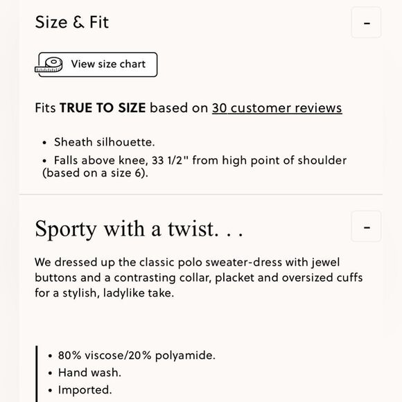 NWT J CREW Ribbed polo sweater-dress with jewel buttons - Picture 6 of 7